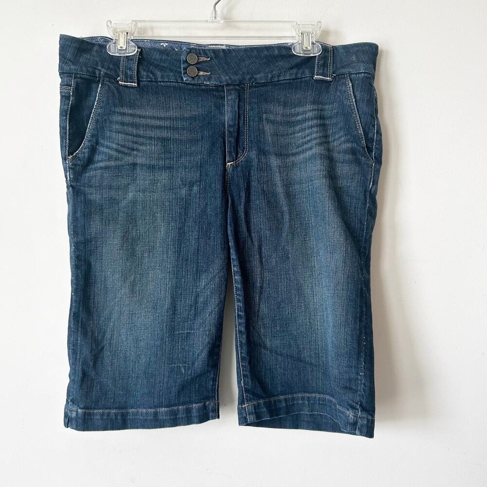 Paige Sweetzer Bermuda Jean Shorts Size 32/14 Made in USA Vintage Y2K Modest
